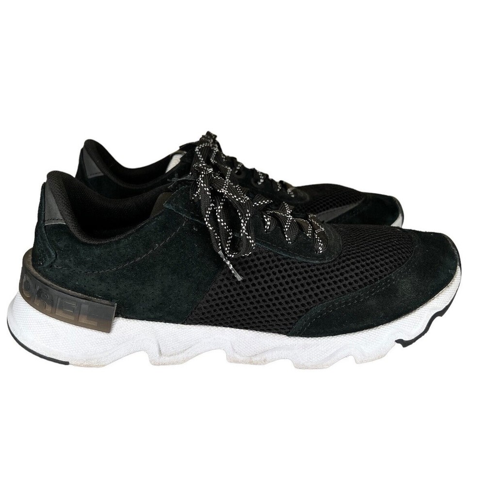 Sorel Kinetic Lite Lace Sneakers Black/White Shoes NL3516-010‎ Women’s Size 8.5